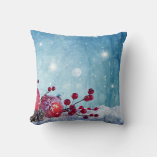 Winter Wonderland Scene Throw Pillow