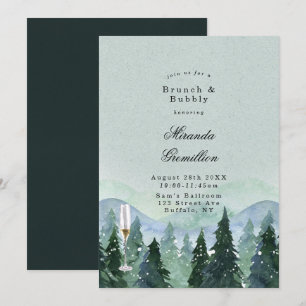 Winter Wonderland Scenery Brunch and Bubbly Invitation