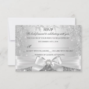 Winter Wonderland Silver RSVP Card