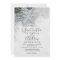 Winter wonderland silver snow typography wedding