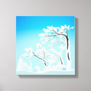 Winter Wonderland: Snow-Covered Trees Canvas Print