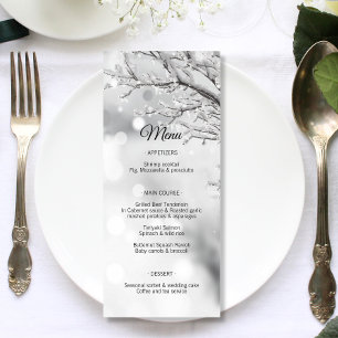 Winter Wonderland Snow Mariage MENU
