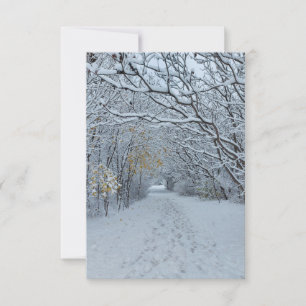 Winter Wonderland Snow Park Blank Card