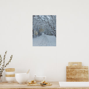 Winter Wonderland Snow Park Blank Card Poster