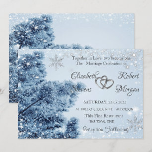 Winter Wonderland,Snow, Snowflakes Wedding Invitation