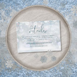 Winter Wonderland Snow Wedding Details Enclosure Card<br><div class="desc">This elegant winter wonderland snow wedding details enclosure card can be personalized with your information in chic typography. Designed by Thisisnotme©</div>