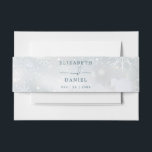 Winter Wonderland Snow Wedding Invitation Invitation Belly Band<br><div class="desc">An elegant winter wonderland snow wedding invitation belly band featuring chic modern typography. Designed by Thisisnotme©</div>