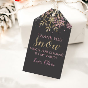 Winter Wonderland Snowflake Favour Tags