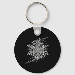 Winter Wonderland Snowflake Holiday Design For Men Keychain