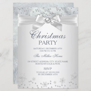 Winter Wonderland Snowflake Noël Invitation