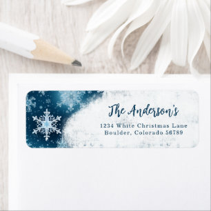 Winter Wonderland Snowflakes Christmas Address