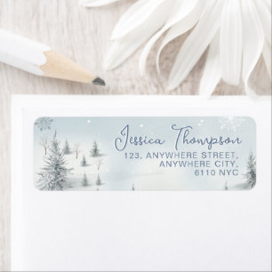 Winter Wonderland Snowflakes Return Address