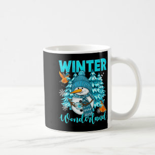 Winter Wonderland Snowman And Snowflakes Cozy Wint Coffee Mug