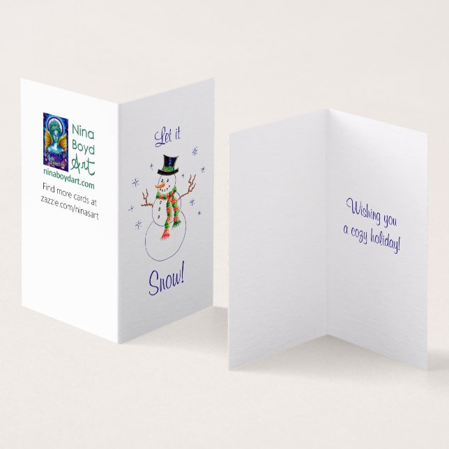 Winter Wonderland Snowman *ensemble de 25 cartes d (Inside and Outside)