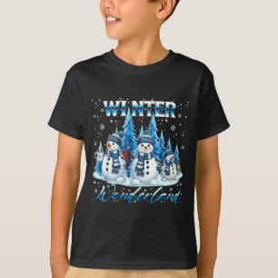 Winter Wonderland Snowman Family Snowflake Cozy Wi T-Shirt