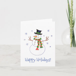 Winter Wonderland Snowman greeting card