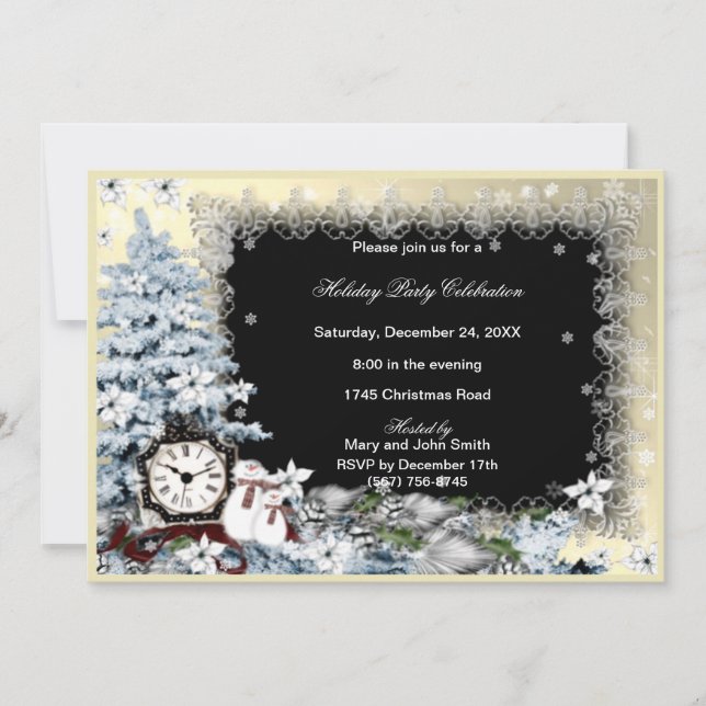 Winter Wonderland Snowman Noël Invitation (Devant)