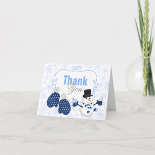 Winter Wonderland Snowman Thank You Card