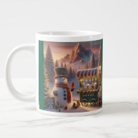 Winter Wonderland Snowman's Hot Chocolate Cart