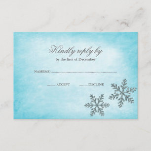Winter Wonderland Sparkt Snowflakes Turquoise RSVP