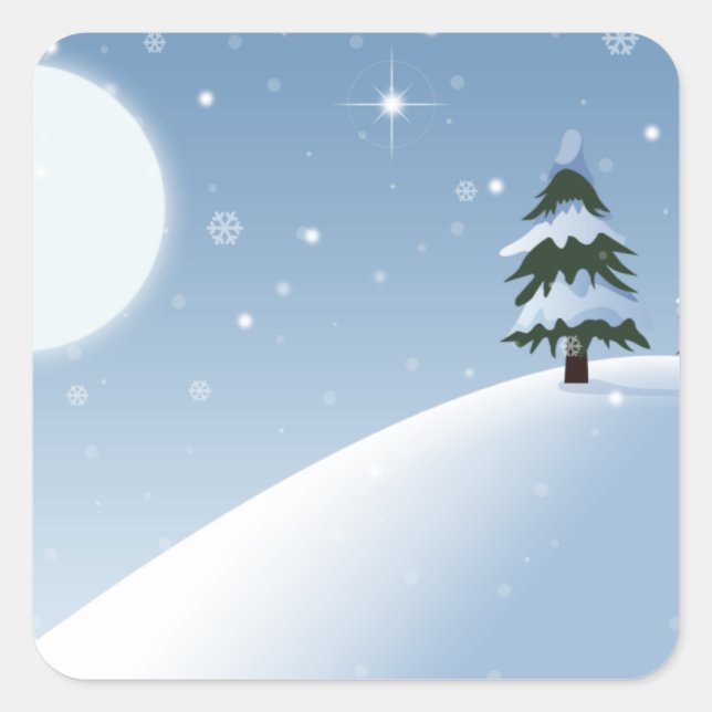Winter Wonderland Square Sticker (Front)
