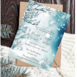 Winter Wonderland, String Lights Wedding Invitation<br><div class="desc">Winter wonderland with string lights wedding invitation. Beautifully wedding invitation that can be customized with your name. Select the "customize" button to change the font style,  colour,  and size.</div>