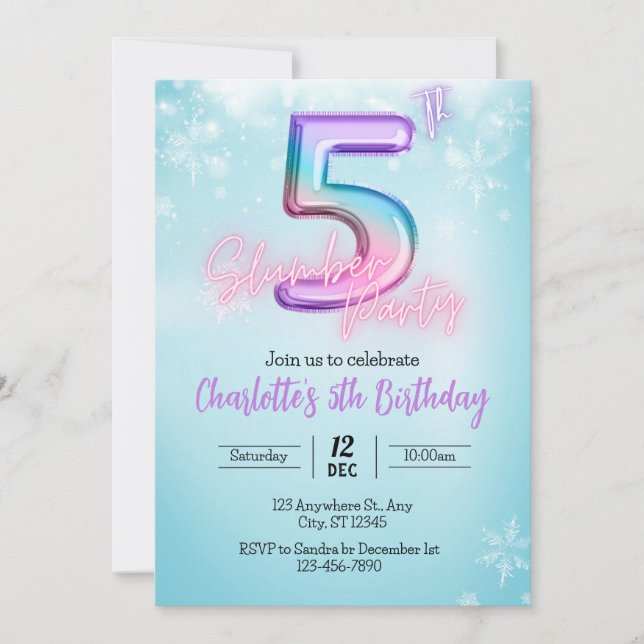 `Winter Wonderland Stwood party Invitation (Devant)