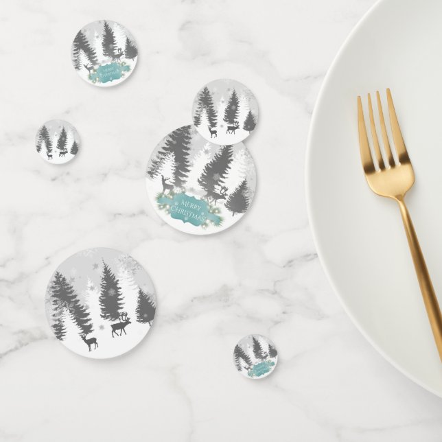 Winter Wonderland Table Confetti - Teal (Group)