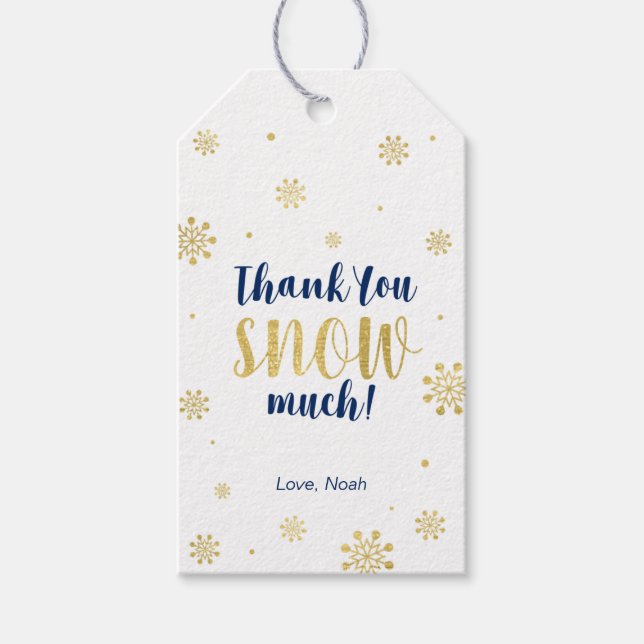 Winter wonderland Thank you snow much Favour tag (Front)
