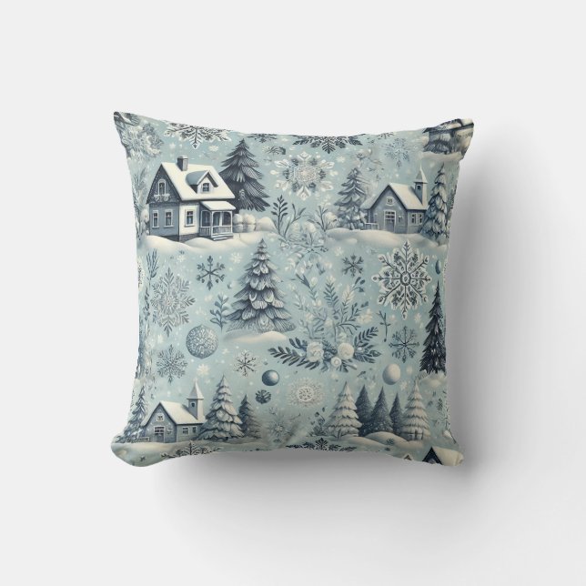 Winter Wonderland Throw Pillow (Front)