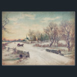 Winter Wonderland Tissue or Decoupage Paper<br><div class="desc">Vintage winter scene tissue paper or decoupage paper.</div>