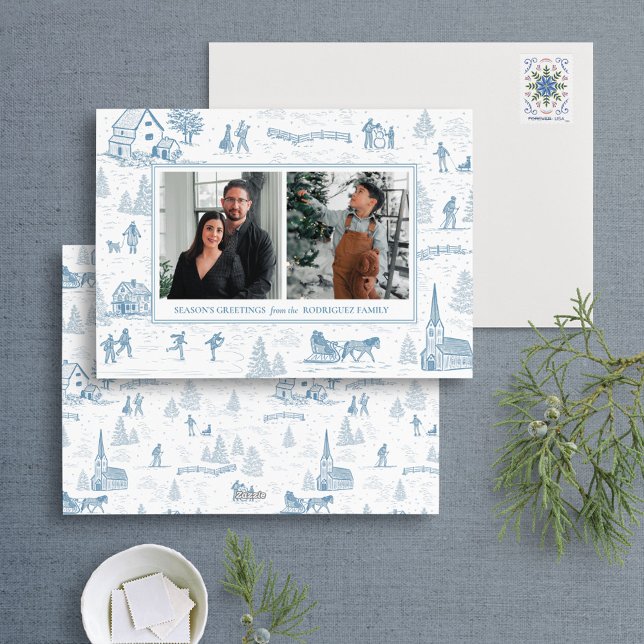 Winter Wonderland Toile Holiday Multi Carte photo (Créateur téléchargé)
