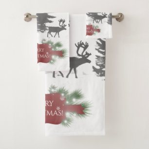 Winter Wonderland Towel Set - Red