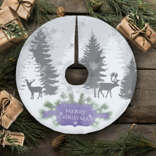 Winter Wonderland Tree Skirt - Purple