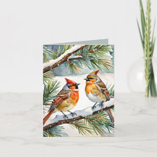 Winter Wonderland: Vintage Cardinal Christmas Holiday Card