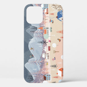 Winter Wonderland: Vintage Countryside Scene. iPhone 12 Case