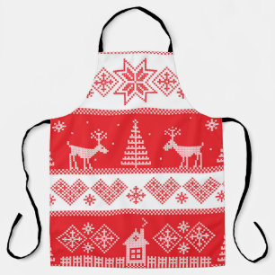Winter Wonderland: Vintage Seamless Design. Apron
