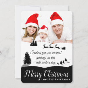 Winter Wonderland Warm Greetings Photo Christmas Holiday Card