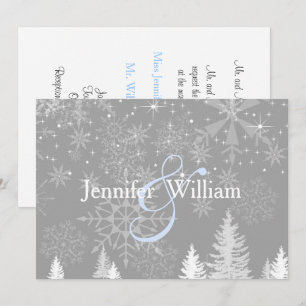 Winter Wonderland Wedding, Elegant Invitation