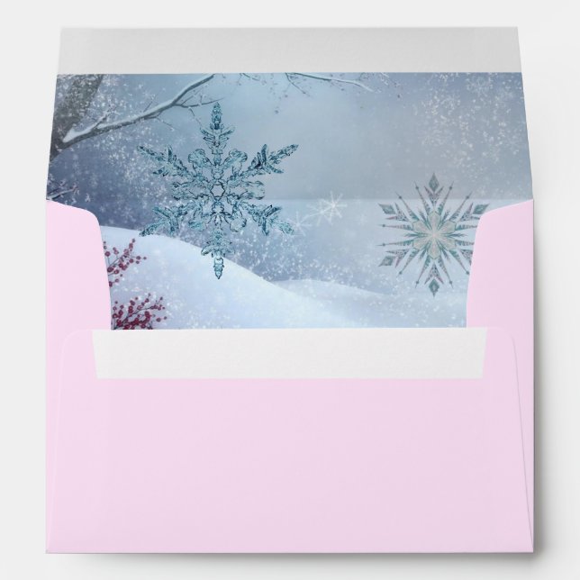 Winter Wonderland Wedding Envelope (Back (Bottom))