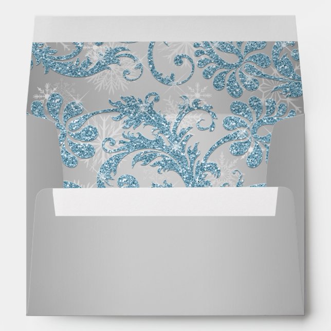 Winter Wonderland Wedding Envelope for 5"x7" Size (Back (Bottom))