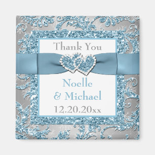 Winter Wonderland Wedding Favor Merci Magnet