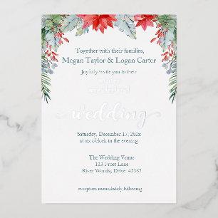 Winter Wonderland Wedding Invitation  Foil Invitat