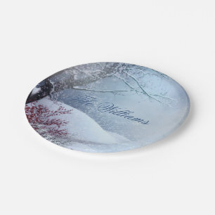 Winter Wonderland Wedding Paper Plate