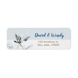 Winter Wonderland wedding return address label