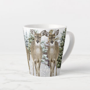 Winter Wonderland Whitetail Deer Christmas Latte Mug