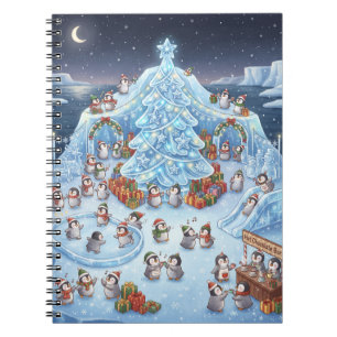 Winter Wonderland with Cute Penguins  Notebook