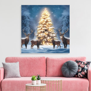 Winter Wonderland with Festive Friends 3DChristmas Canvas Print