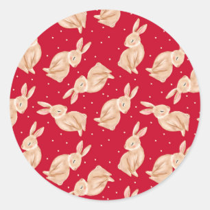 Winter Wonderland Woodland Animals Christmas Classic Round Sticker