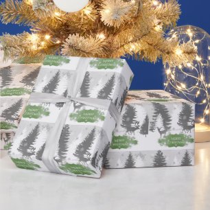 Winter Wonderland Wrapping Paper - Green